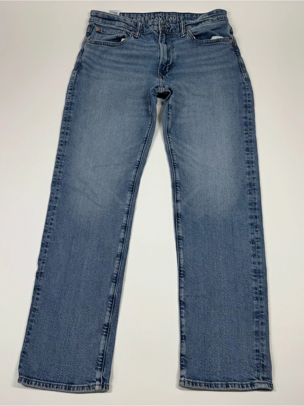 American Eagle Easy Flex Blue Jeans Relaxed Straight 33x34